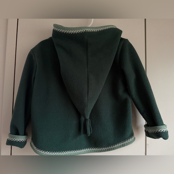 Hanna Andersson Baby Ponderosa Green Microfleece Hooded Jacket, MSRP $69, 2T - Picture 2 of 12